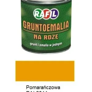 Bezpieczne zakupy Farba Rafil Gruntoemalia Pomarańczowy RAL 2011 Półmat 0,8 l