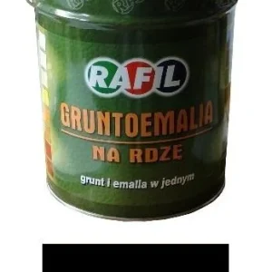 Farba Rafil Gruntoemalia Czarny RAL 9017 półmat 5 l Wyjątkowa oferta