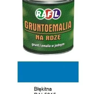 Dodaj do koszyka Farba Rafil Gruntoemalia Błękitny RAL 5015 półmat 0,8 l