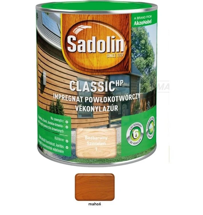Impregnat ochronno-dekoracyjny Sadolin Classic mahoń 2,5 l Kup teraz