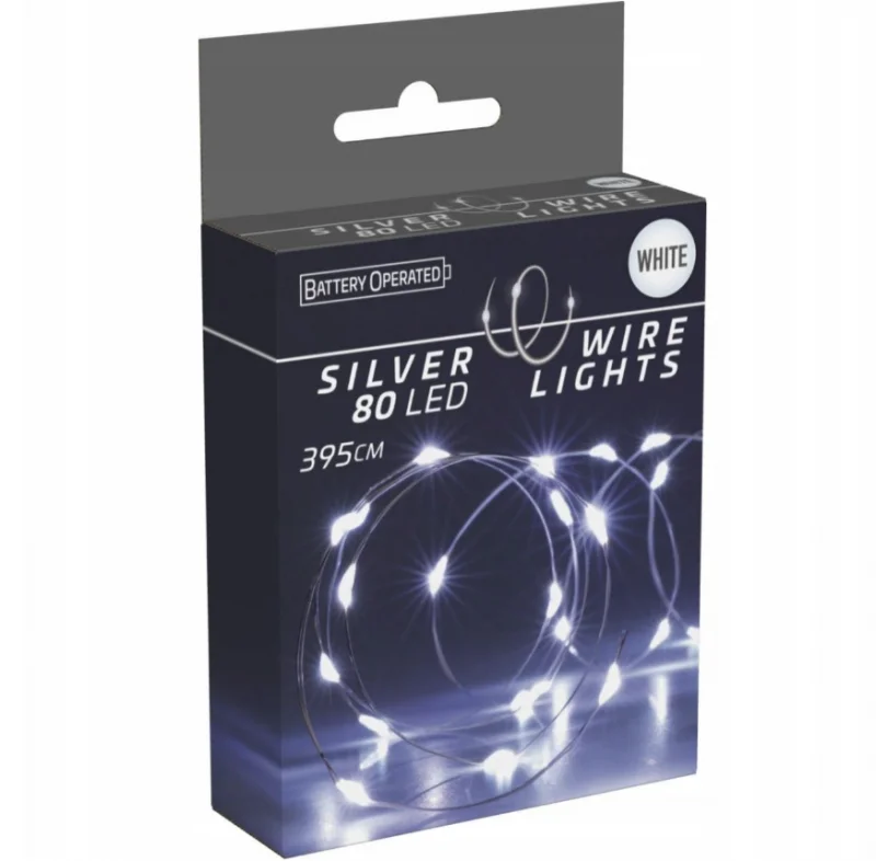 Kup online Lampki na druciku 80 LED Białe Zimne