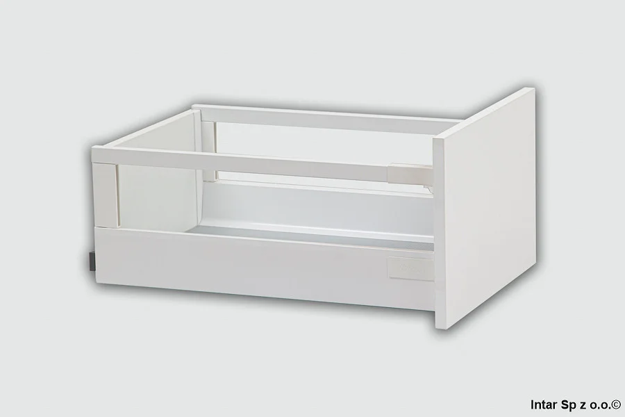 Zamów teraz Komplet - Szuflada TANDEMBOX ANTARO, L-450 mm, Wys. D + Reling, 65kg, ZSF.35A2, Jedwabiście biały, BLUM