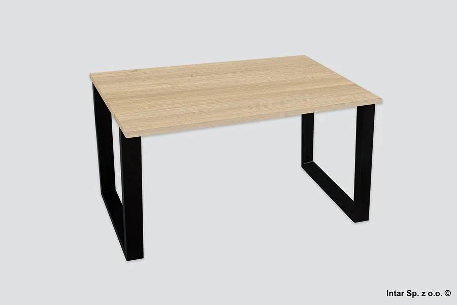 Oferta Stół prostokątny na nogach metalowych WH02.2899.01.055 (80x10 725x700 lakier czarny) Blat laminat 8431 Dąb Nagano SN 25x800x1200 Intar
