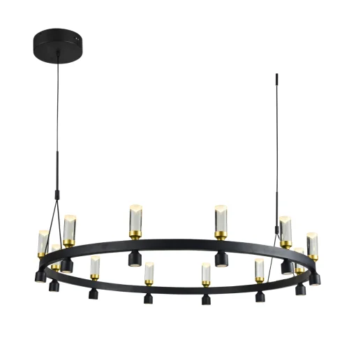 Ekspresowa dostawa Lampa wisząca Almelo czarno-złota LED 50,4W 3000K 3103lm Italux