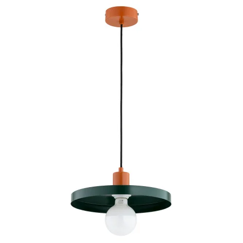 Hit cenowy Lampa wisząca LITO płaski talerz zielona 1xE27x15W wym:80x30x30cm IP20 Alfa