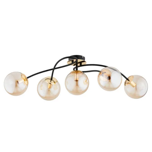 Lampa sufitowa GILIAN czarno-złota 5xE14x10W wym:24,5x30x90cm IP20 Alfa Darmowy zwrot