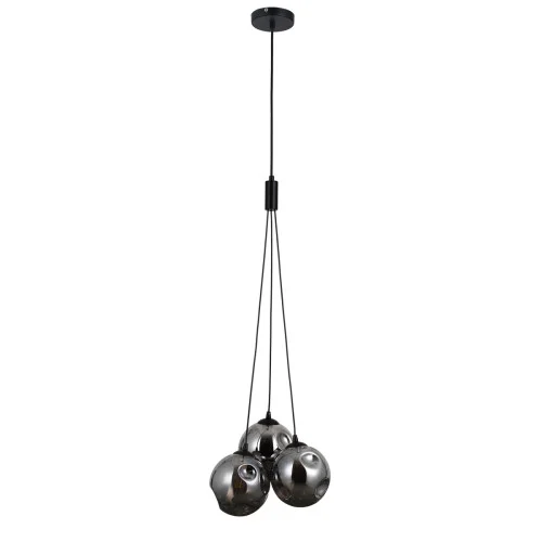 Lampa wisząca Perlos grafitowe kule czarny mat 3xG9x5W IP20 Italux Łatwy zwrot