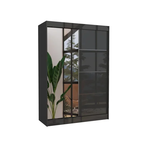 Tani Szafa przesuwna z lustrem GILTON 150 Black