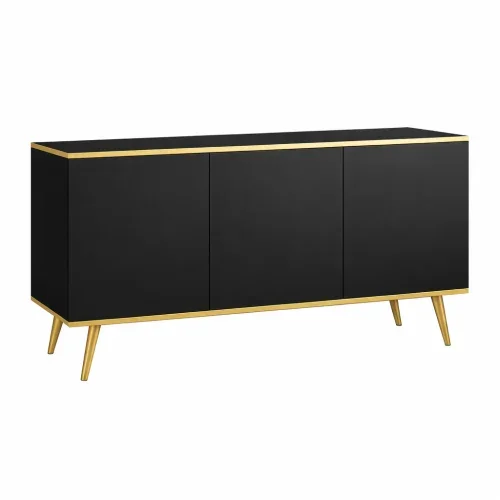 Komoda GOLD czarna + złote dodatki Hit sprzedaży