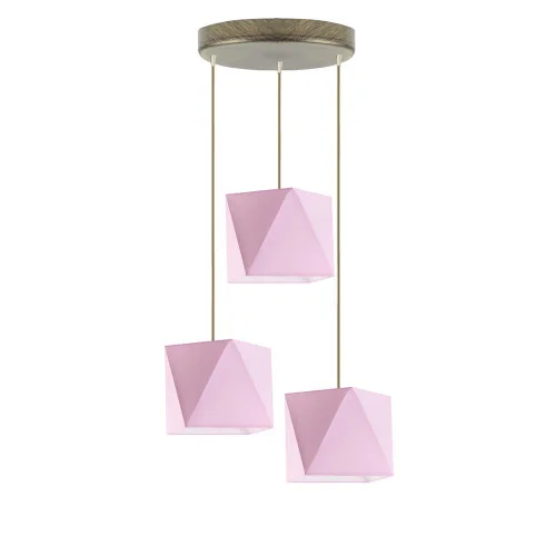 Taniej Designerska lampa wisząca MAJORKA salon Srebrny/ Jasny Różowy