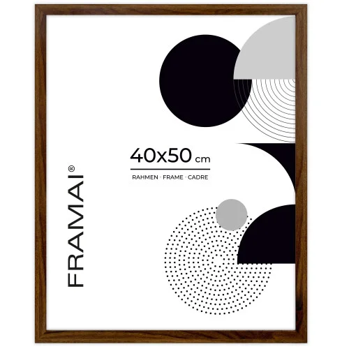 Do wyczerpania zapasów Brązowa ramka na zdjęcia 40x50 cm rama prostokątna FRAMAI®