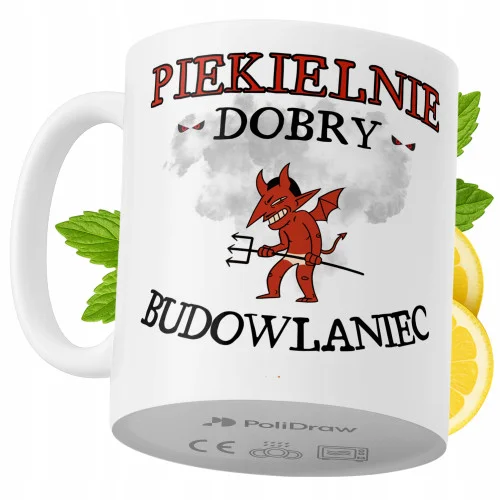 Łatwy zwrot Kubek Dla Budowlańca na Prezent z Nadrukiem ze Zdjęciem 330 ml PoliDraw