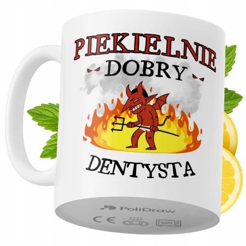 Super okazja Kubek Dla Dentysty na Prezent z Nadrukiem ze Zdjęciem 330 ml PoliDraw