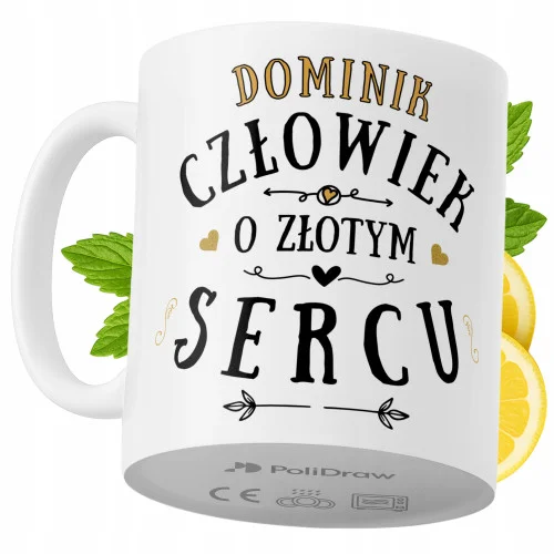 Wybór klientów Kubek Dla Dominika na Prezent z Nadrukiem ze Zdjęciem 330 ml PoliDraw