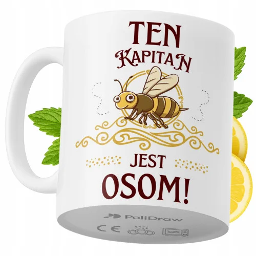Kubek Dla Kapitana na Prezent z Nadrukiem ze Zdjęciem 330 ml PoliDraw Rabat