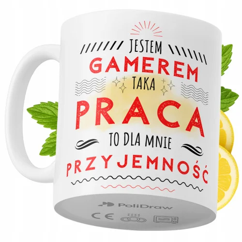 Kubek Dla Gamera na Prezent z Nadrukiem ze Zdjęciem 330 ml PoliDraw Zniżka