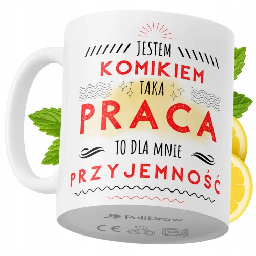 Oferta limitowana Kubek Dla Komika na Prezent z Nadrukiem ze Zdjęciem 330 ml PoliDraw
