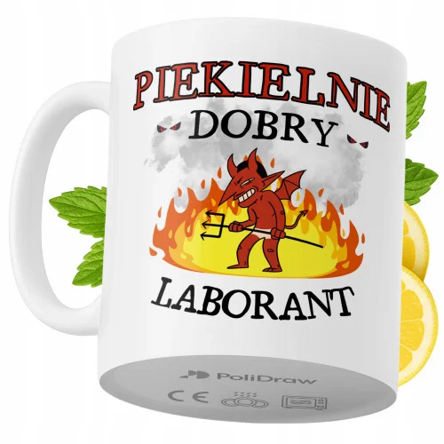 Łatwy zwrot Kubek Dla Laboranta na Prezent z Nadrukiem ze Zdjęciem 330 ml PoliDraw