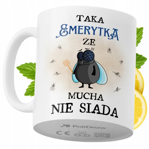 Kubek Dla Emerytki na Prezent z Nadrukiem ze Zdjęciem 330 ml PoliDraw Wybór klientów