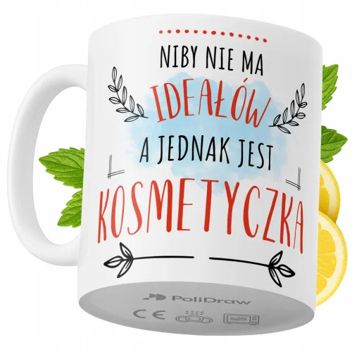 Kubek Dla Kosmetyczki na Prezent z Nadrukiem ze Zdjęciem 330 ml PoliDraw Wybór klientów