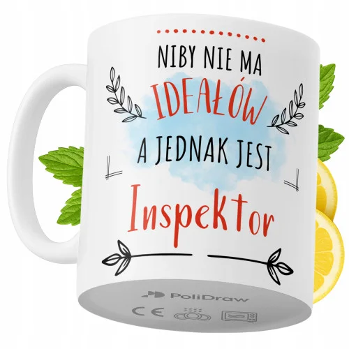 Bestseller Kubek Dla Inspektora na Prezent z Nadrukiem ze Zdjęciem 330 ml PoliDraw