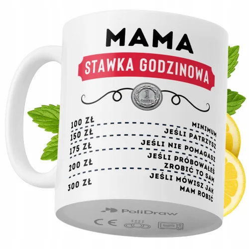 Kubek Dla Mamy na Prezent z Nadrukiem ze Zdjęciem 330 ml PoliDraw Nowy