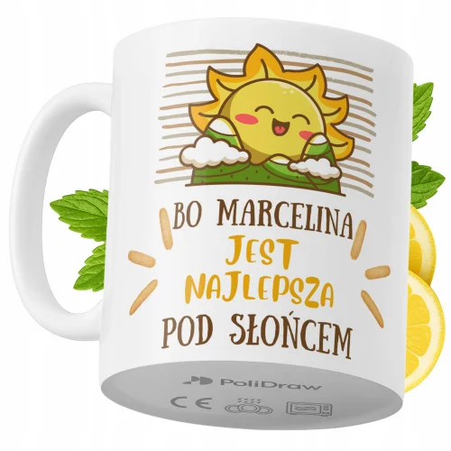 Kubek Dla Marceliny na Prezent z Nadrukiem ze Zdjęciem 330 ml PoliDraw Promocja