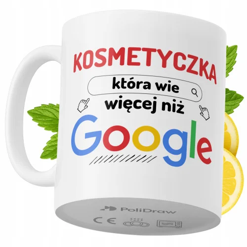 Kubek Dla Kosmetyczki na Prezent z Nadrukiem ze Zdjęciem 330 ml PoliDraw Hit sprzedaży