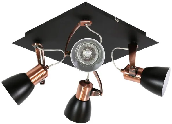 Lampa sufitowa czarno-miedziana MARKUS 4xGU10x50W Candellux Ograniczona ilość