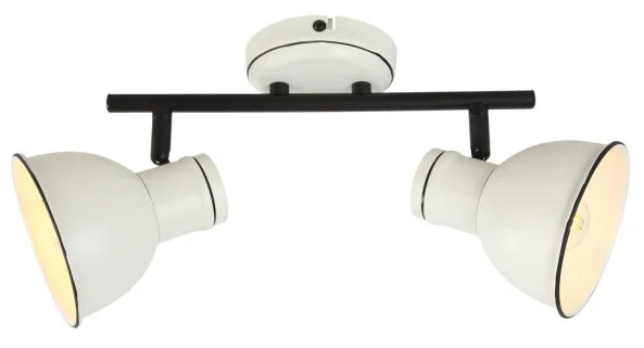 Cena promocyjna Lampa sufitowa biało-czarna ZUMBA 2xE14x40W wym: 20x39x11,5 cm Candellux