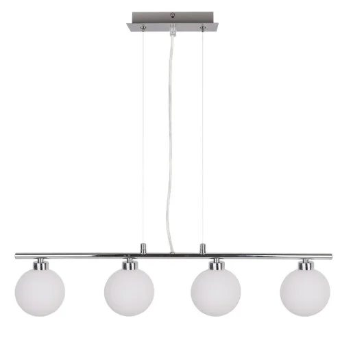 Bestseller Lampa wisząca chromowana-biała RAISA 4xG9x40W wym: 95x61x12 cm Candellux