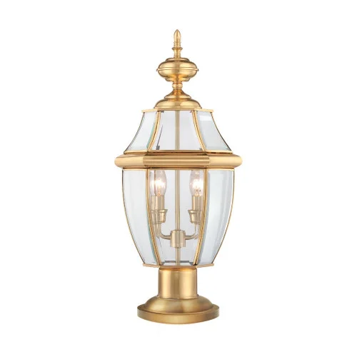 Oferta limitowana Lampa ogrodowa stojąca mosiądz Newbury wys:57 cm 2xE14x60W IP44 Quoizel