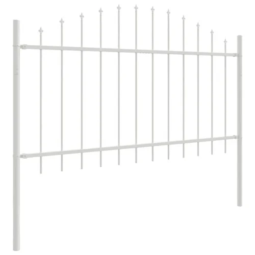 Nowość Ogrodzenie Płot Malowana Proszkowo Stal 170x140 cm Biały