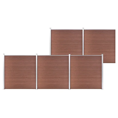 Ogrodzenie Płot WPC 872x186 cm Brązowy Cena promocyjna