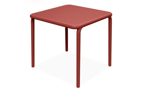 Wysoka jakość KONSIMO FICCARI Stabilny stół zewnętrzny, czerwony, lekki 79,5 x 79,5 cm