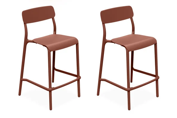 Oferta limitowana KONSIMO GALIO Wysokie krzesło zewnętrzne /Hoker do ogrodu, zestaw 2 szt.