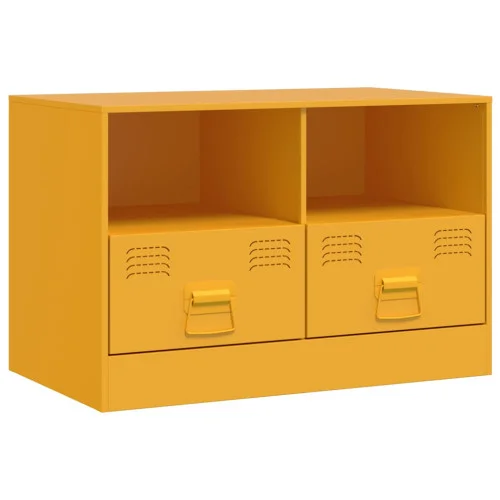 Okazja Szafka Pod Telewizor Musztardowa Półka Szafka RTV Stalowa 67x39x44 cm