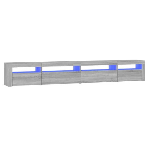 Szafka pod TV z oświetleniem LED szary dąb sonoma 270x35x40cm Ekspresowa dostawa