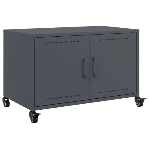 Szybka dostawa Szafka Pod Telewizor Antracytowa Półka Szafka RTV Stalowa 68x39x43.5 cm