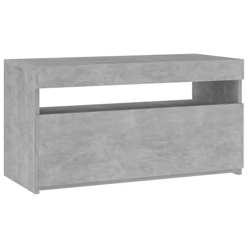 Szybka wysyłka Szafka pod TV z oświetleniem LED szarość betonu 75x35x40 cm