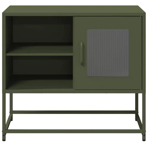 Szafka Pod Telewizor Oliwkowa Półka Szafka RTV Stalowa 68x39x60.5 cm Najlepsza cena