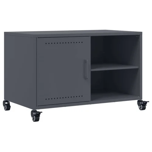 Okazja Szafka Pod Telewizor Antracytowa Półka Szafka RTV Stalowa 68x39x43.5 cm