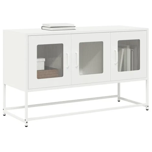 Szafka Pod Telewizor Biała Półka Szafka RTV Stalowa 100.5x39x60.5 cm Super okazja