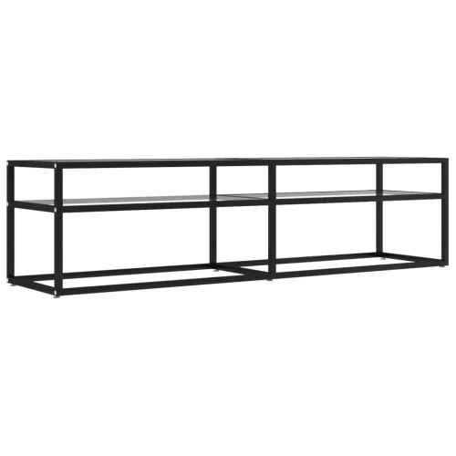 Rabat Szafka Pod Telewizor Stolik Konsola Szafka RTV Szkło Stal 160x40x40.5 cm