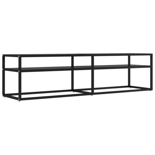Szafka Pod Telewizor Stolik Konsola Szafka RTV Szkło Stal 160x40x40.5 cm Do wyczerpania zapasów