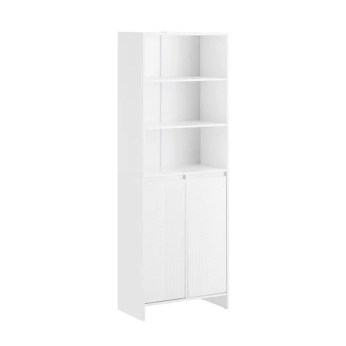 Obniżka ceny SoBuy Słupek łazienkowy z 2 drzwiczkami Biały 60x30x170.3cm BZR155-W