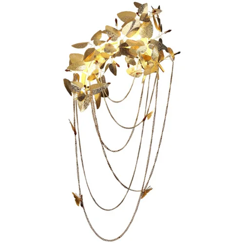 Lampa ścienna BLOSSOM złota 120 cm Oferta
