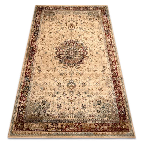 Wyjątkowa oferta Dywan wełniany POLONIA KORDOBA25 Rozeta, ramka jasny rubin 300x400 cm