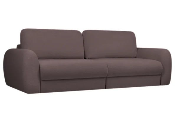 Wyjątkowa oferta Sofa Kanapa Rozkładana Trzyosobowa z Funkcją Spania PALLA Brązowa Mała