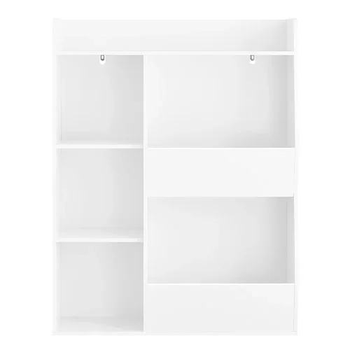 Oferta limitowana SoBuy Regał dziecięcy z 5 półkami Biały 80x34x104cm Nowoczesny KMB55-K-W